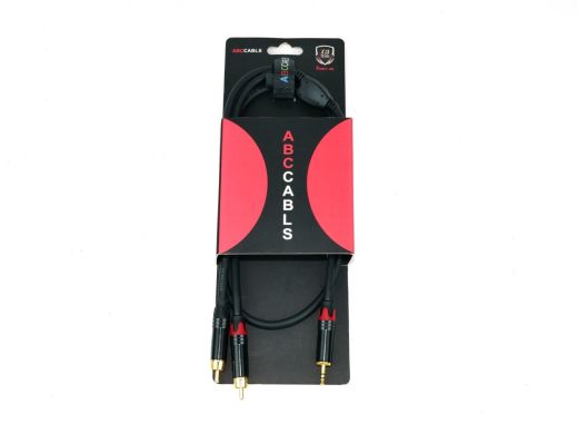 Міжблоковий кабель 2 x RCA тато - mini jack 3.5 стерео тато ABCCABLS MA309L2 MA309L2 фото