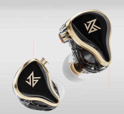 Вакуумні навушники KZ Audio ZAS BLACK NO MIC 86103 фото