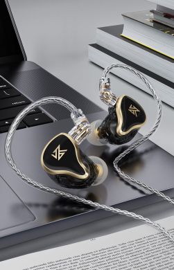 Вакуумні навушники KZ Audio ZAS BLACK NO MIC 86103 фото