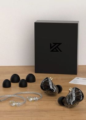 Вакуумні навушники KZ Audio ZAR BLACK NO MIC 86110 фото