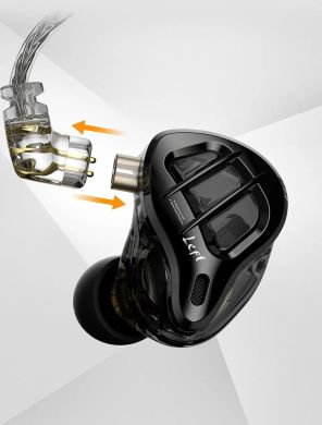 Вакуумні навушники KZ Audio ZAR BLACK NO MIC 86110 фото