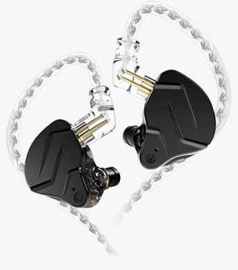Вакуумные наушники KZ Audio ZSN PRO X BLACK NO MIC 86096 фото