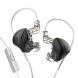 Вакуумні навушники KZ Audio ZEX BLACK MIC