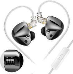 Вакуумні навушники KZ Audio D-FI WITH SWITCH GRAY NO MIC 87621 фото