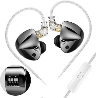 Вакуумні навушники KZ Audio D-FI WITH SWITCH GRAY NO MIC 87621 фото
