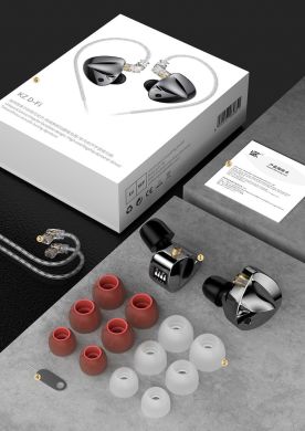 Вакуумні навушники KZ Audio D-FI WITH SWITCH GRAY NO MIC 87621 фото